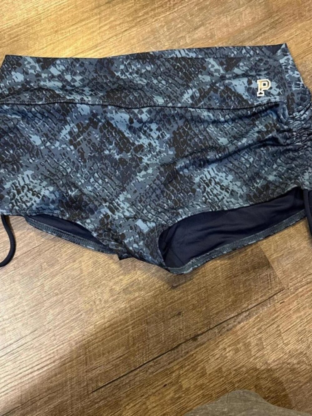 Victoria's Secret PINK Women's Blue and Navy Bikini-and-tankini-bottom